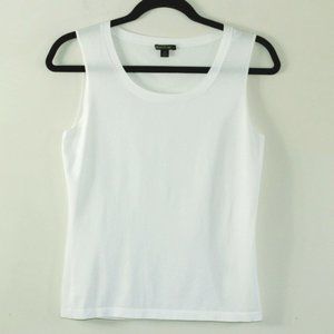 Lafayette 148 Sleeveless Short Off White Blouse